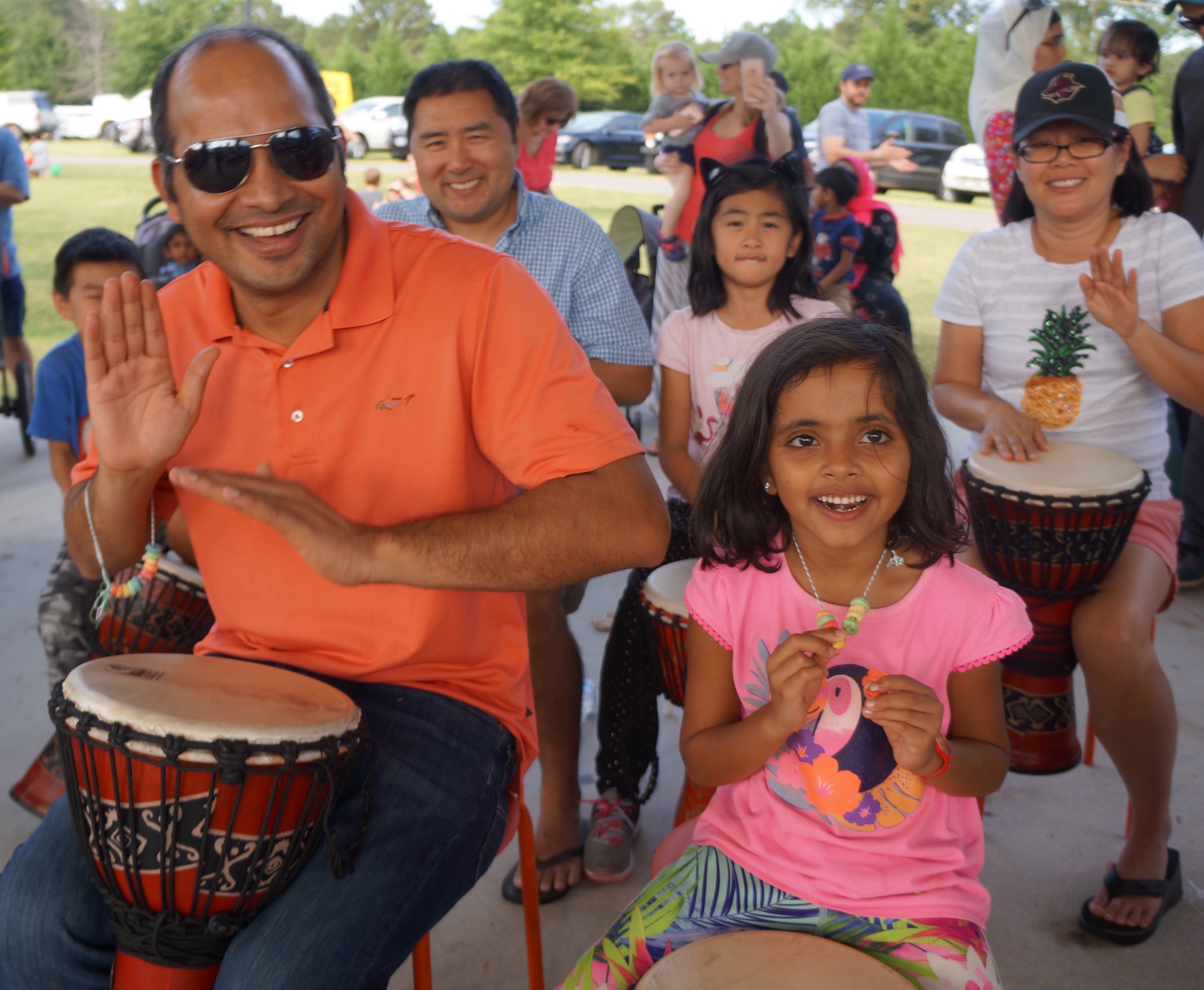 Beatin' Path Fam Jam facilitators bring drums and hand percussion instruments for every guest at your party.